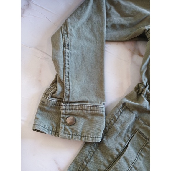 Old Navy Women's Green Cargo Jacket Military Style Size XS Lightweight Utility - Picture 11 of 16